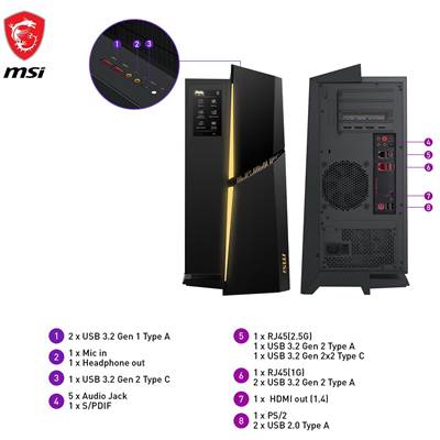   MSI MEG Trident X2 13NUI-001US Gaming Desktop w  /  NVIDIA GeForce RTX 4090 VENTUS 3X 24GB GDDR6X (Core i9-13900KF & Liquid Cooling)