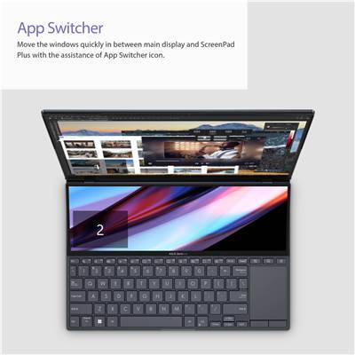  ASUS Zenbook Pro 14 Duo OLED (UX8402VV-PS96T) 14.5" 120Hz OLED WQXGA+ (100% DCI-P3) Touchscreen Laptop w  /  NVIDIA Geforce RTX 4060 8GB GDDR6 (Core i9-13900H)