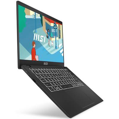   MSI Modern 14 C12MO-856US (Classic Black) 14" Thin Bezel Full HD IPS-Level Laptop w  /  Intel Iris Xe (Core i5-1235U & Windows 11 Pro)