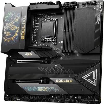   MSI MEG Z790 GODLIKE MAX (14th,13th,12th Gen) DDR5 Intel Z790 SATA 6Gb / s Extended ATX Motherboard 6x SATA 6Gb 7x M.2 Wi-Fi 7 Bluetooth 2.5Gbps LAN 