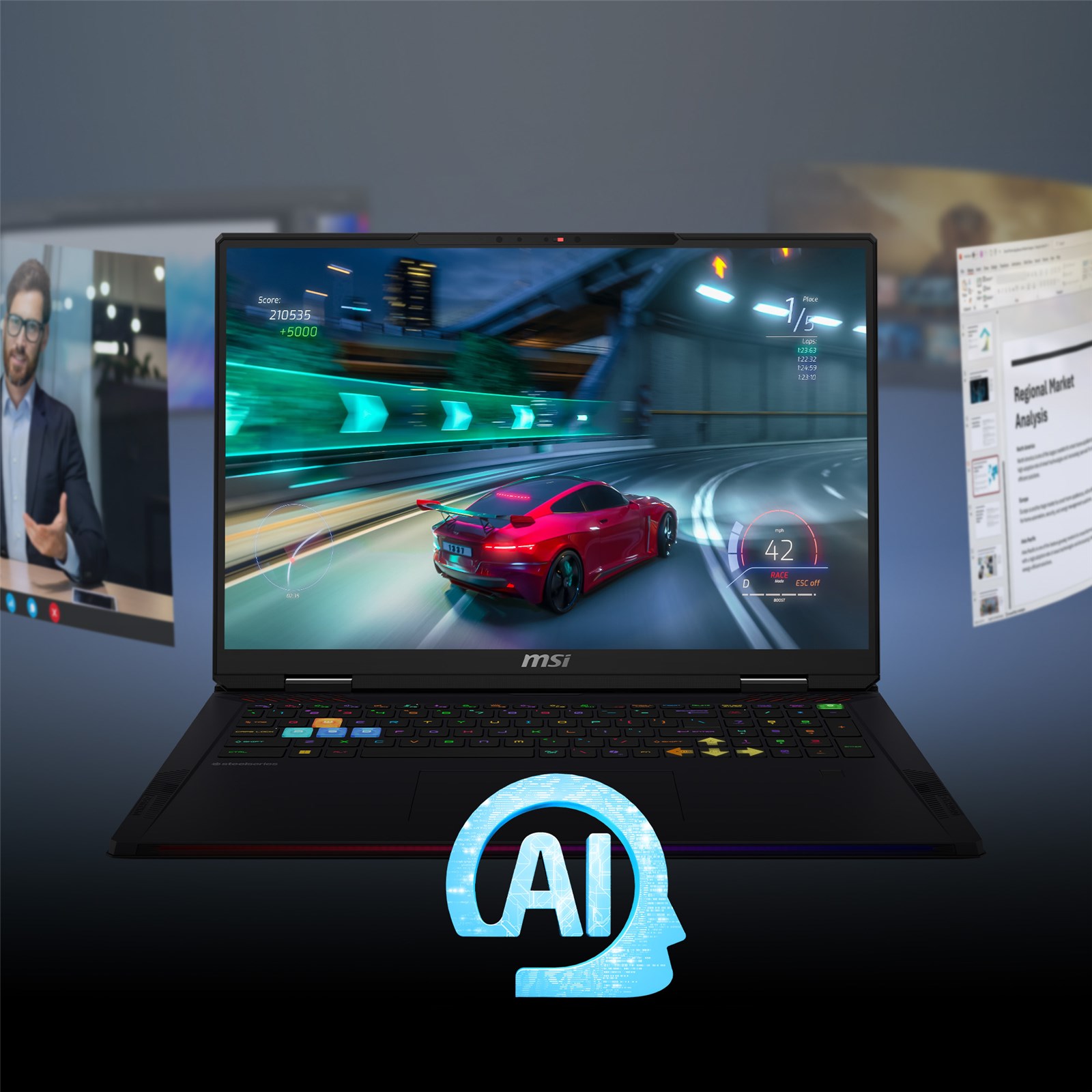MSI Raider 18 HX AI A2XWJG-069US 18