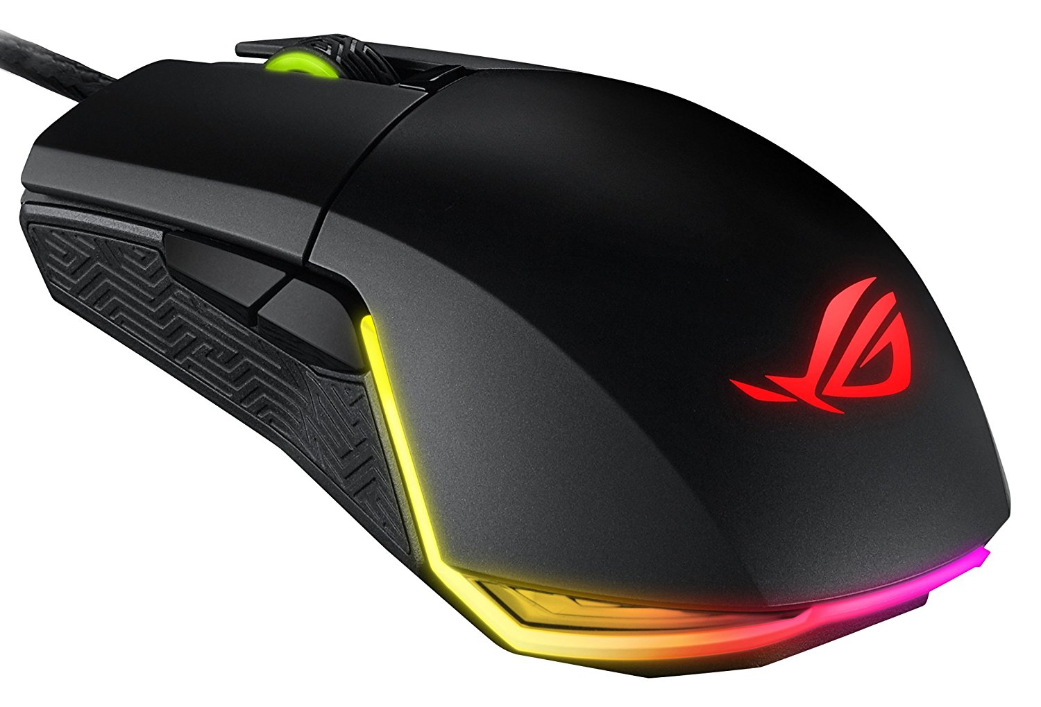 Asus Republic Of Gamers Rog Pugio Ergonomic Ambidextrous Gaming Mouse W Aura Sync Rgb Lighting